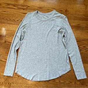 Aerie Grey Ribbed Longsleeve Top